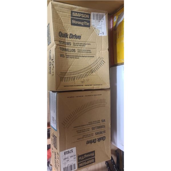 TWO PARTIAL BOXES OF QUICK DRIVE FLOOR SCREWS FITS LOT 702