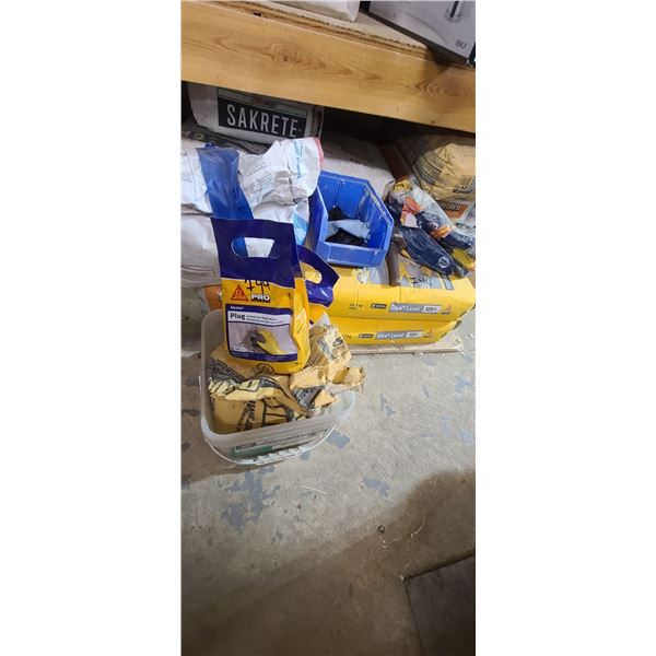 LARGE AMOUNT OF CEMENTS, CEILING TEXTURES AND OTHER