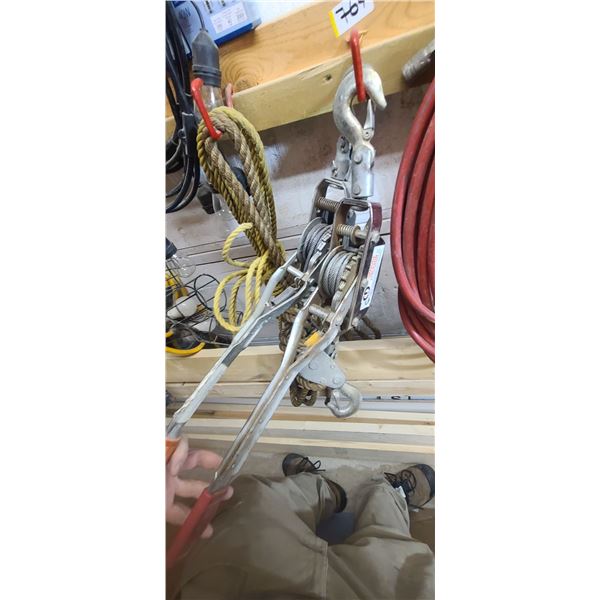 TWO COME-ALONGS AND ROPES