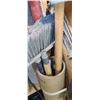 Image 10 : QUANTITY OF EMPTY PAIL EXTENSION HANDLES, BROOMS