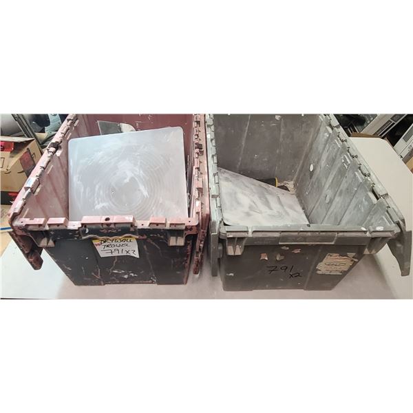 TWO CRATES OF DRYWALL TROWELS