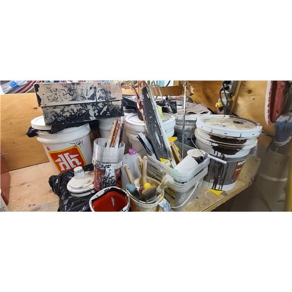 VERY LARGE QTY OF PAINTS, BRUSHES AND SUPPLIES