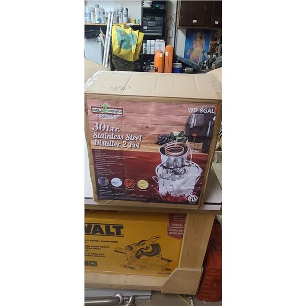 NEW 30L STAINLESS STEEL DISTILLER POT