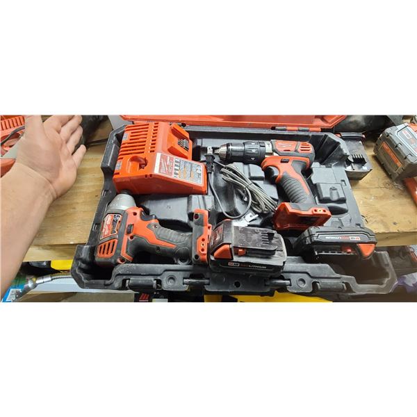 M18 FUEL TWO TOOL COMBO KIT COMES WITH CHARGER AND TWO HIGH CAPACITY BATTERIES