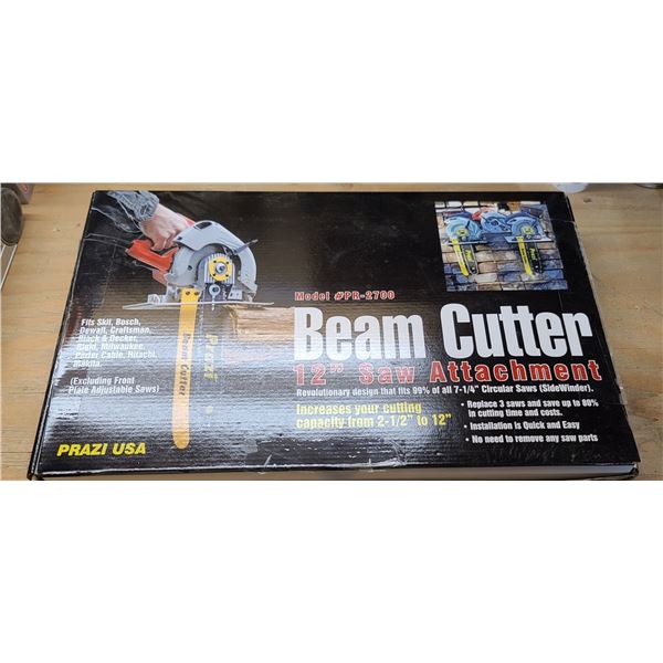 PRAZI 12" BEAM CUTTER SAW ATTACHMENT -FITS MOST BRANDED CIRCULAR SAWS