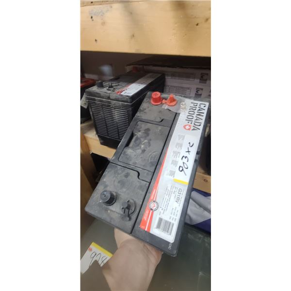 TWO G3LRU BATTERIES TOP MOUNT 750AMPS FITS RV