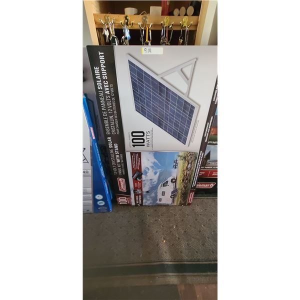 W COLEMAN 100 WATT 12VOLT SOLAR POWER KIT WITH STAND