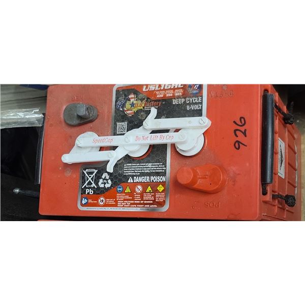 USL 16HC 6VOLT DEEP CYCLE BATTERY 420AMP FOR OFF GRID USE  RETAIL $600PLUS