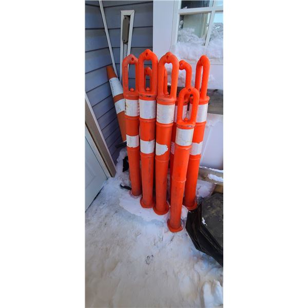 LARGE AMOUNT OF TRAFFIC CONES