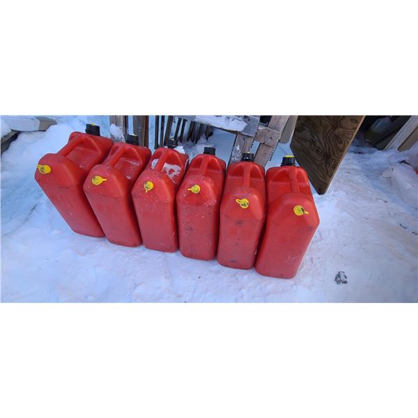 SIX 20L JERRY CANS OF FUEL