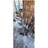 Image 2 : ALL GARDEN TOOLS, SHOVELS, ICE PICKS, AND 2 WHEEL DOLLY IN PHOTO