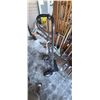 Image 4 : ALL GARDEN TOOLS, SHOVELS, ICE PICKS, AND 2 WHEEL DOLLY IN PHOTO