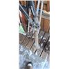 Image 9 : ALL GARDEN TOOLS, SHOVELS, ICE PICKS, AND 2 WHEEL DOLLY IN PHOTO