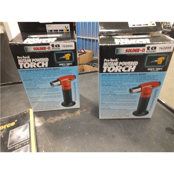 2 Small Butane Torches & 1 Blow Gun