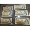 Image 1 : 6 Canadian 1 Dollar Bills