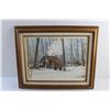 Image 2 : Framed House in the Forest Art Print 21'' x 17''