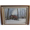 Image 3 : Framed House in the Forest Art Print 21'' x 17''