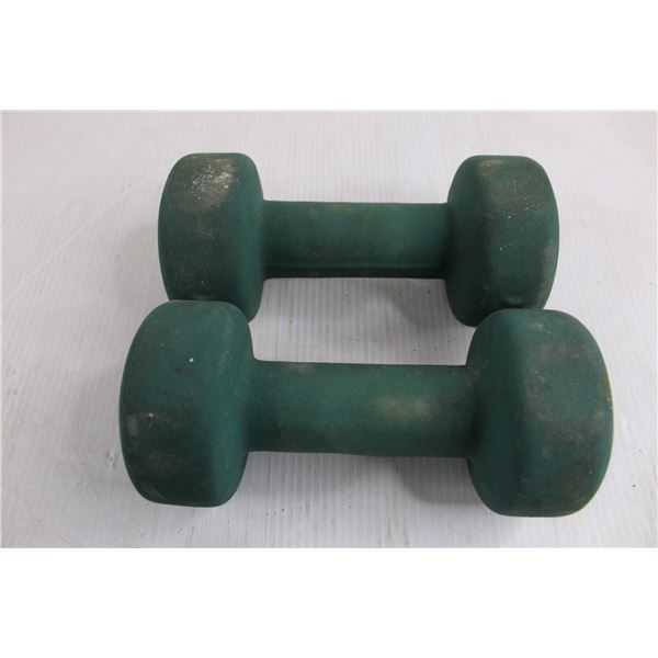Pair Rubber Coated 10 LB Dumbbells