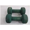 Image 1 : Pair Rubber Coated 10 LB Dumbbells