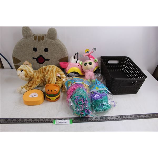 Cat Cushion, Ty Beanie Babies (Cat, Pink Lamb), Moped Toy, Squishy Toy, Easter Grass