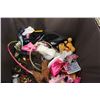 Image 4 : Toy Lot (Barbie, Pokemon, Stuffed Toys, Misc.) All As is - With Wicker Toy Hamper