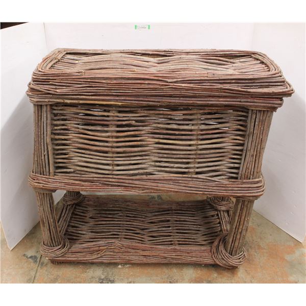 * Wicker Basket Stand 46"L x 24"W x 43"H - Cannot Ship