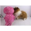 Image 2 : (2) Stuffed Toys (Pink Owl, Collie Dog)