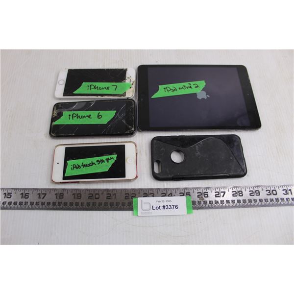 iPhone Products (Touch, 6, 7, iPad Mini 2) - All Power on - AS IS, Phone Case