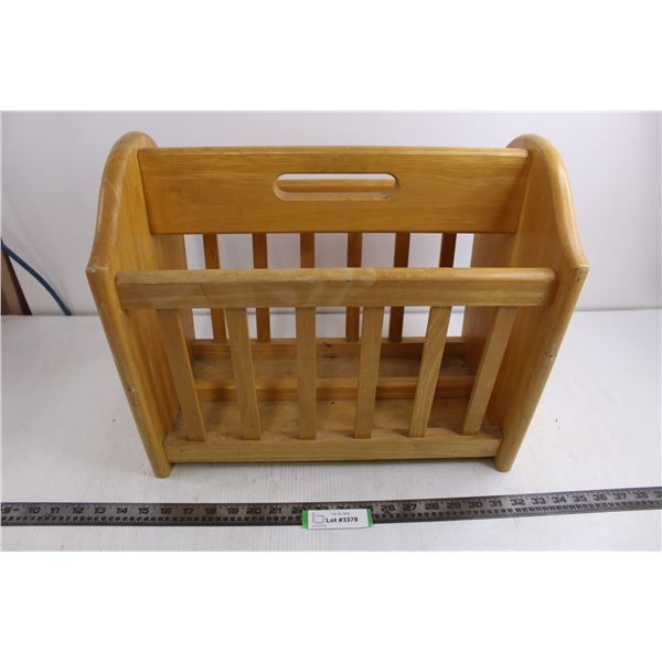 Wooden Magazine Rack 17.5" x 11.5" x 15"