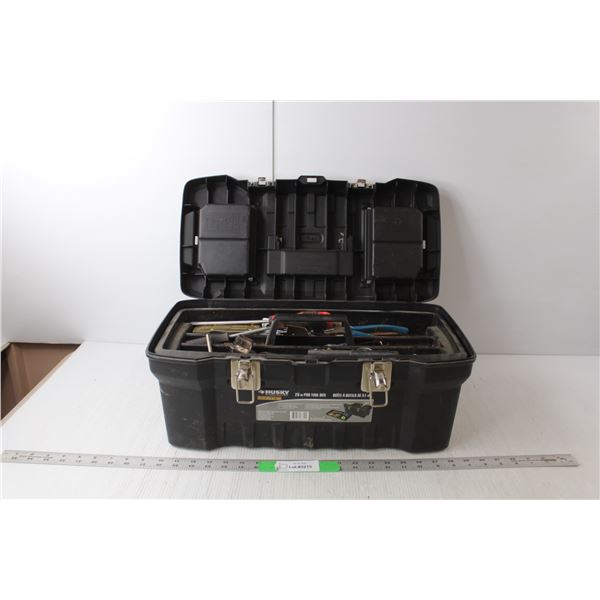 Husky Toolbox with Zipties, Nails, Washers, Misc.