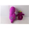 Image 2 : (2) Barney Stuffies, Some Staining 15" & 9" Tall