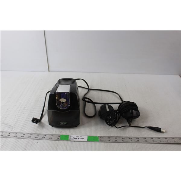 Staples Electric Pencil Sharpener, (2) Computer Mice- Untested