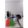 Image 2 : Kitchen Lot- Wilson Cake Pan, Plastic Straws, (2) Plastic Ice Cube Trays, Misc.
