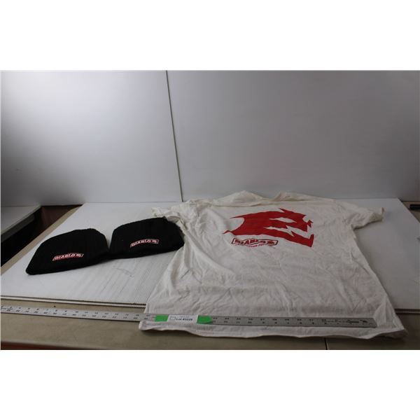 (2) Diablo Toques & T-shirt- Approx. L