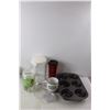 Image 2 : (3) Muffin Tins, Cookie Jar, (8) Coffee Cups, MIsc.