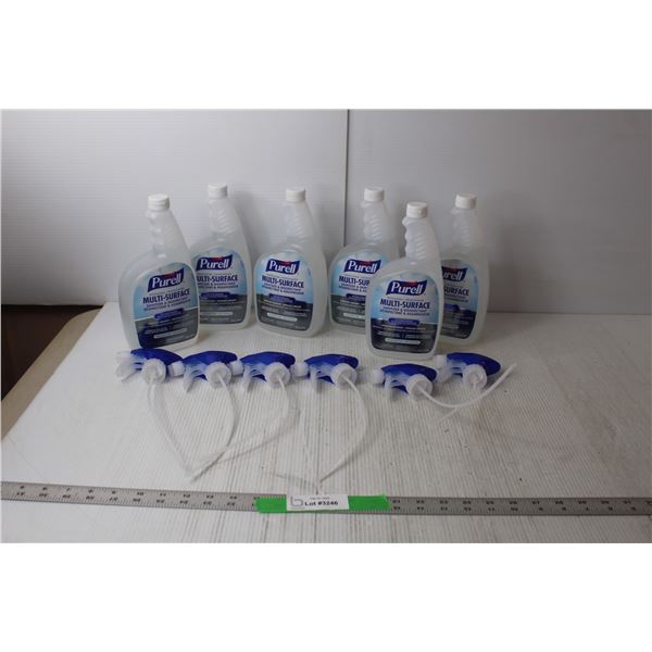 (6) Purell Multi-Surface Sanitizer & Disinfectant Sprays- Sealed