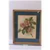 Image 1 : Rose Watercolor Print in Frame - 16.5" x 20"