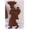 Image 3 : (2) Vintage Wood Carved Villagers Wall Plaques - 12" Tall - Has Chip