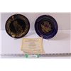 Image 1 : (2) American Collector Plates & Stands: The Statue of Liberty w/ Certificate & 198th Presidential In