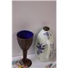 Image 3 : Delftware Blue Shaker, Porcelain Brides Basket, L'Amour China Hand painted Porcelain Lady, Clifton V
