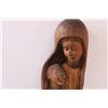 Image 2 : Wood Carved Mother & Child Statue - 21" x 6"