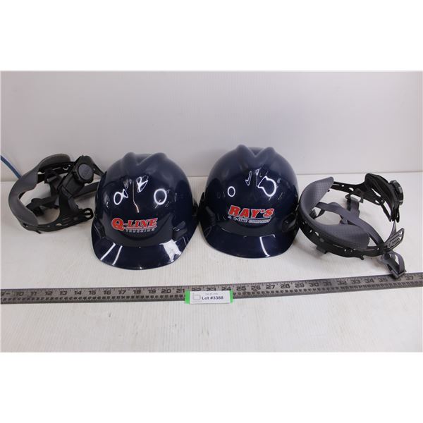 (2) Hard Hats "Ray's - A Q-Line Company" - Unused
