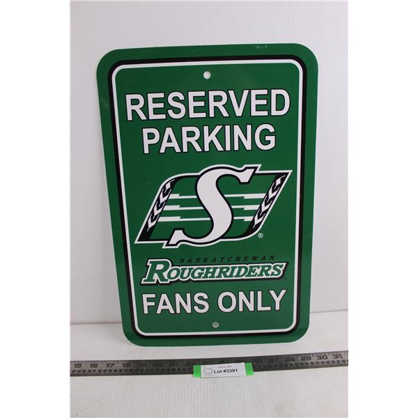 Saskatchewan Roughriders Plastic Sign - 18" x 12"