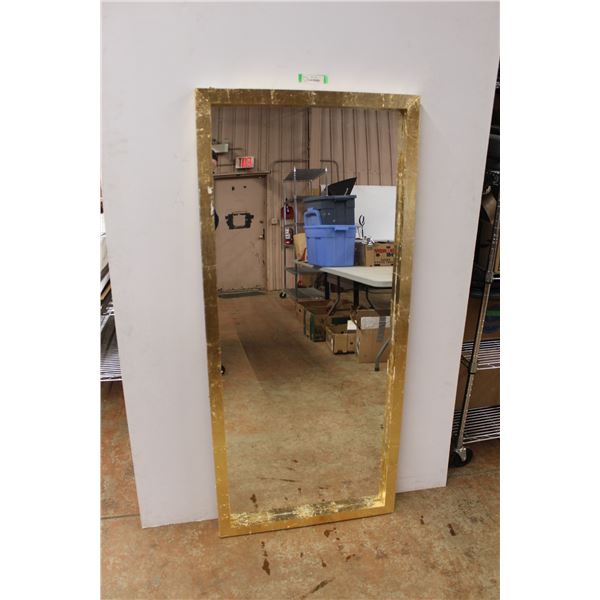 * Vintage Wood Framed Wall Mirror 26.5" x 60"