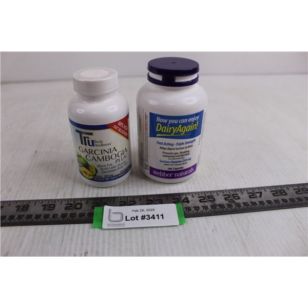 Webber Naturals Lactase Enzyme - 140 Capsule Bottle - 2/3 Full, Tru Body Wellness Garcinia Cambogia 