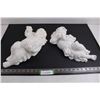 Image 1 : Pair of 3D Plaster Angel Wall Art - Approx 16" x 9" x 4"