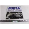 Image 1 : (2) Metal Vehicle "Slogan" License Plates (Mafia Staff Car & Protected by Magnum Security) 12" x 6"