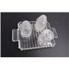 Image 3 : Glass Tray with Set of 3 Glass Shakers (Salt & Pepper & Toothpick)