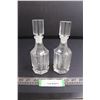 Image 1 : Pair of Glass Oil & Vinegar Decanters with Lids