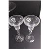 Image 2 : Glass Elevated Serving Platter 8" Tall, Pair of Glass Parfait Dessert Cups, Frosted Glass Basket Tra